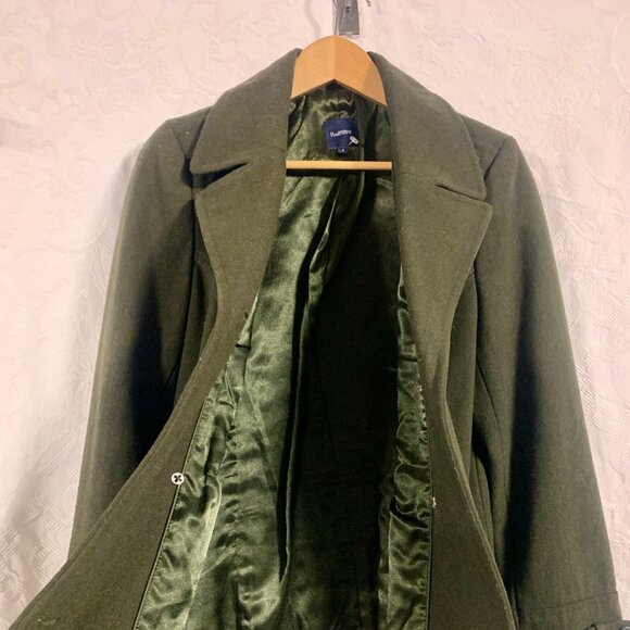 H & M Pea Coat in olive Green (KM0075) - Picture 1 of 3